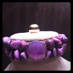 Double strand stunning Elegant Purple bracelet